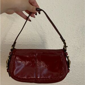 Coach red mini hand bag
